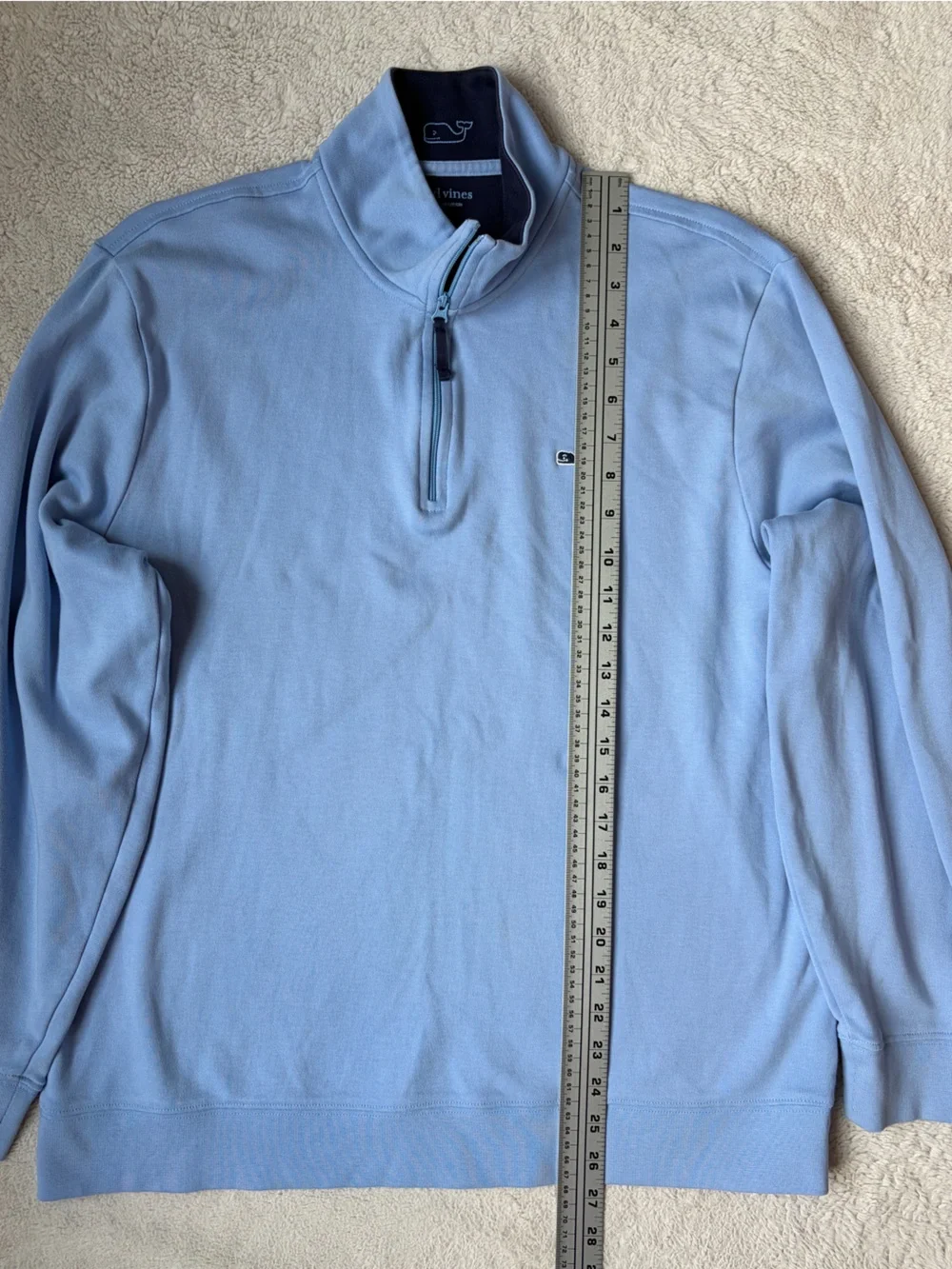 Vineyard Vines Men's Sky Blue Half-Zip Sweater Size Large